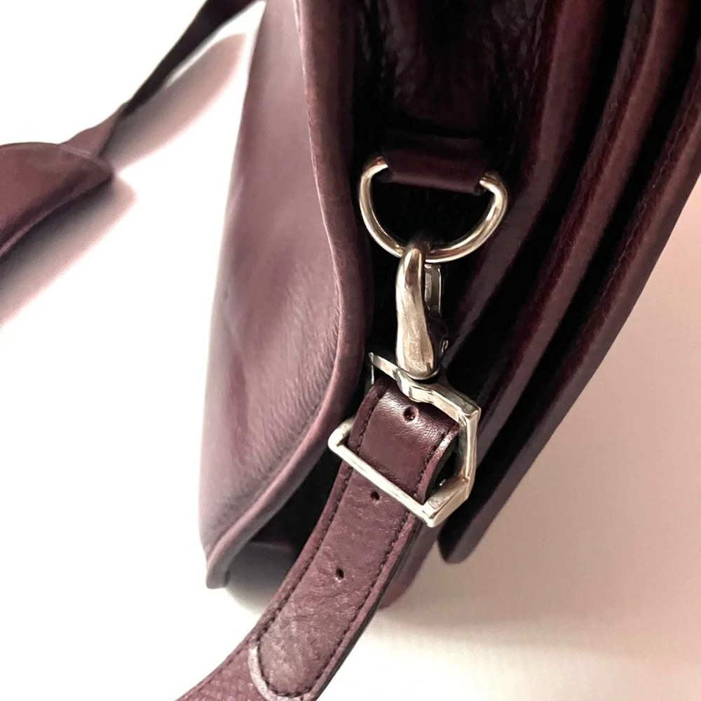 Jack Georges Brown Pebbled Leather Briefcase